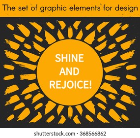 Dirty spots. Vector illustration, the collection of smudges, smear, spray, brush, line, blots, flourish, Doodle. Set of design elements drawn ink paint, hand drawing. Circular spots.