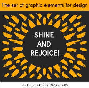 Dirty spots. Vector illustration, the collection of smudges, smear, spray, brush, line, blots, flourish, Doodle. Set of design elements drawn ink paint, hand drawing. Circular spots.