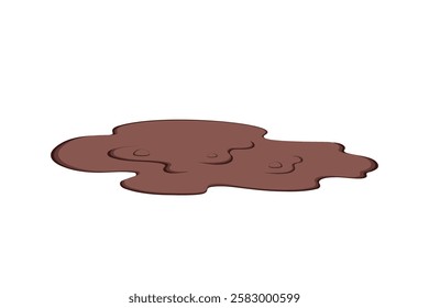 Dirty stain. Puddle of dirt. Vector color illustration on a white background.