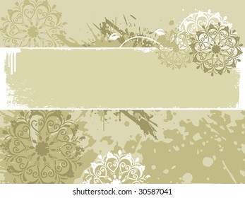 fundo de textura suja com design floral criativo