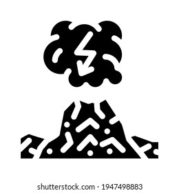 vector de icono de glifo de tormenta de lluvia sucia. señal de tormenta de lluvia sucia. símbolo de contorno aislado ilustración negra