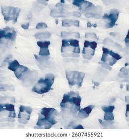Dirty Tie Dye Boho. Circle Batik. Spiral Navy Pattern. Seamless Fabric Texture. Tie Dye Grunge Swirl. Round Gradient Circle. Navy Print Repeat. Blue Swirl Pattern. Vector Seamless Tie Dye.