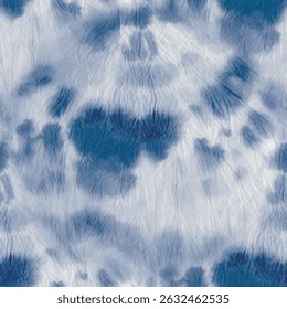 Dirty Tie Dye Brush. Seamless Fabric Shibori. Vector Gradient Tie Dye. Stripe Ink Background. Grunge Peace. Denim Shibori Print. Blue Mark Spatter. Tie Dye Grunge Spot. Dyed Circle Repeat.