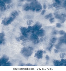 Dirty Tie Dye Shirt. Seamless Fabric Shibori. Blue Swirl Watercolor. Grunge Peace. Dyed Print Tie Dye. Denim Seamless Grunge. Tie Dye Circle Swirl. Vector Japanese Repeat. Spiral Old Background.