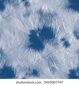 Dirty Tie Dye Spot. Tie Dye Circle Mark. Tiedye Print. Vector Ink Pattern. Blue Spot Spatter. Blue Abstract Print. Dyed Grunge Tie Dye. Stripe Shibori Repeat. Seamless Stripe Shibori.