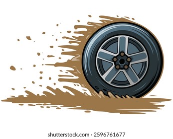 Dirty tire icon vector design��