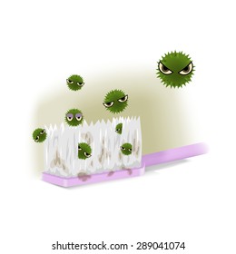 Dirty toothbrush