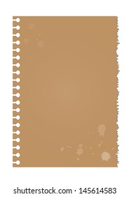 Dirty torn paper on white background, VECTOR, EPS10