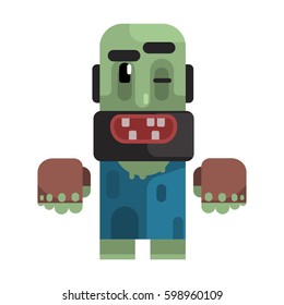 Trampa Sucia Con Barba, Ropa Manchada Y Dientes Ventilados, Persona Sin Hogar Revuelta, Sueño De Sociedad, Personaje De Vagabundo Masculino Simplificado Pixelado
