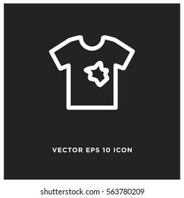 Dirty tshirt vector icon