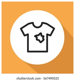 Dirty tshirt vector icon