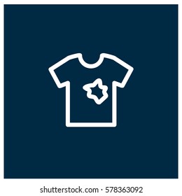 Dirty tshirt vector icon
