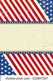 Dirty USA cool flag. A grunge poster of America for your message