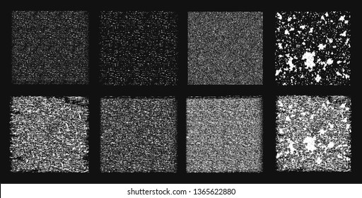 Dirty vector pattern. Grange texture design set. Noise effect background decoration. Vector illustration  