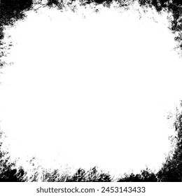 dirty wall texture frame background on transparent background