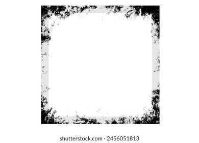 dirty wall texture frame background on transparent background