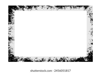 a dirty wall texture frame background on transparent background