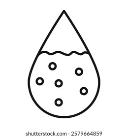 Dirty water drop icon Flat simple outline