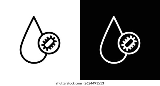 Gota de agua sucia icono. Conjunto de Vectores de logotipos