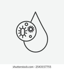 Dirty water drop icon set. vector illustration.