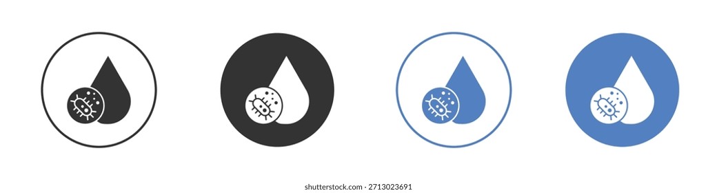 Icono de gota de agua sucia simple Vector minimalista EPS