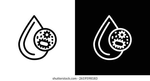 Schmutziger Wassertropfen Symbol Vektorsymbol im trendigen flachen Stil