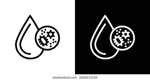 Dirty water drop icon vector, illustration logo template in trendy style
