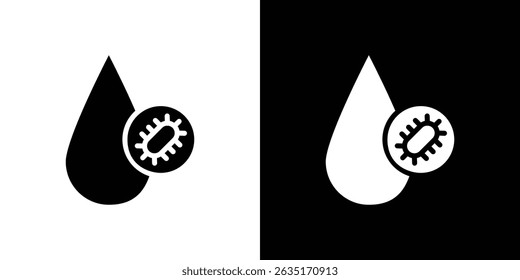 Schmutziger Wassertropfen Symbol Vektor im flachen Stil. Kollektionssilhouetten