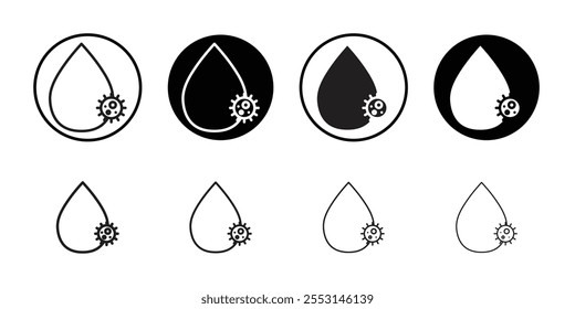 Dirty water drop icon web design in vector