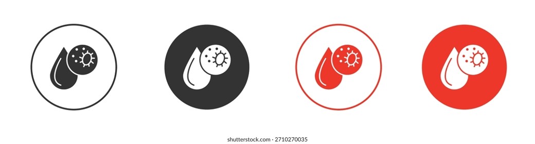 Icono de gota de agua sucia. diseño de Vector de Web