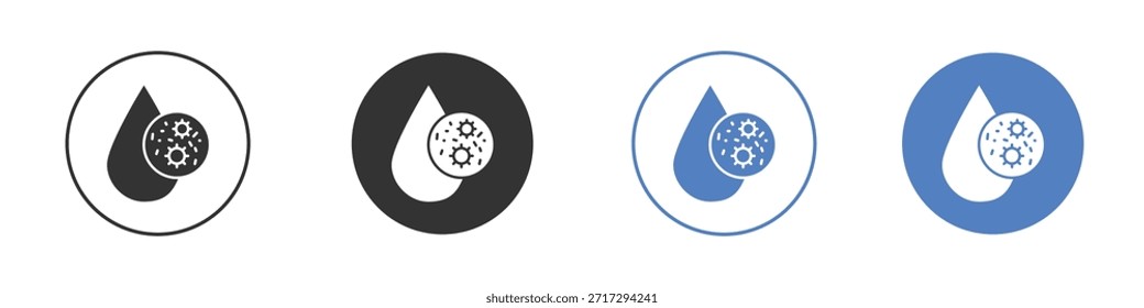 Icono sucio de la gota de agua para el Diseño web. pixel