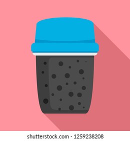 Dirty water filter icon. Flat illustration of dirty water filter vector icon for web design