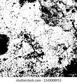 Dirty and worn abstract background black and white punk horror texture urban grunge dark spots vector format
