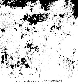 Dirty and worn abstract background black and white punk horror texture urban grunge dark spots vector format