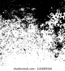 Dirty and worn abstract background black and white punk horror texture urban grunge dark spots vector format
