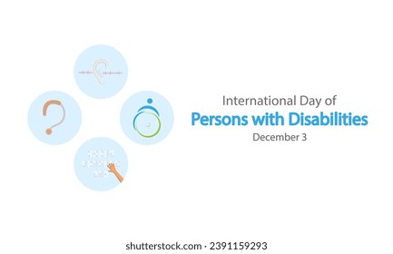 Disabilities Persons International Day infographics, vector art illustration.