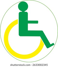 Sinais de acesso para deficientes e gráficos de reconhecimento de acessibilidade. Isolado em fundo branco, ideal para uso em sinalização, infográficos e mídia de informação pública