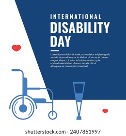 Ilustración del diseño del vector del día de discapacidad