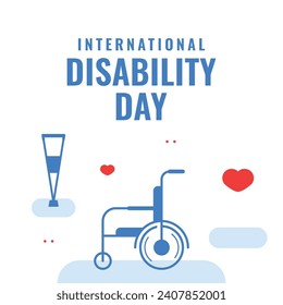 Ilustración del diseño del vector del día de discapacidad