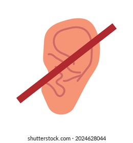 disability deaf sign isolated style
