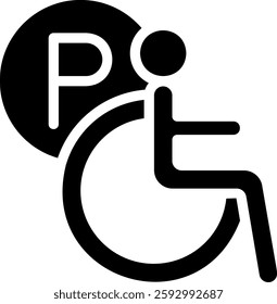 disability glyph icon illustration vector