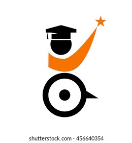 disability and graduation cap logo