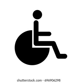 Disability icon ,black sign design