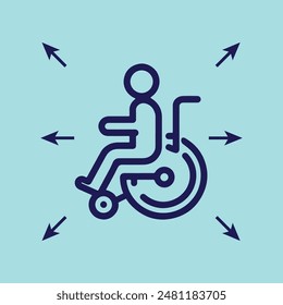 Disability icon design template isolated illustration