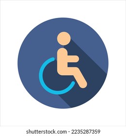 Disability icon vector graphic illustration