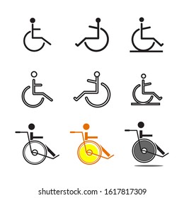 Disability Icon Vector Illustration Isolated on white background