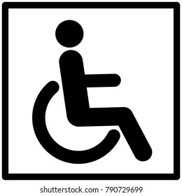 Disability icon vector illustration isolated
