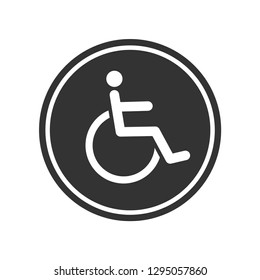 Disability Icon Vector Illustration Sign & Symbol. Wheelchair Icon on White Background for Graphic and Web Design,
Modern Simple Vector Sign & Trendy Symbol for Design and Web Button or Mobile App.