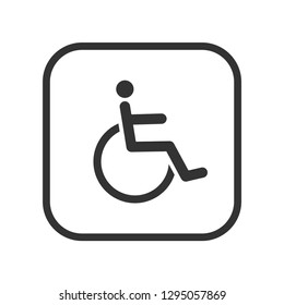 Disability Icon Vector Illustration Sign & Symbol. Wheelchair Icon on White Background for Graphic and Web Design,
Modern Simple Vector Sign & Trendy Symbol for Design and Web Button or Mobile App.