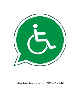 Disability Icon Vector Illustration Sign & Symbol. Wheelchair Icon on White Background for Graphic and Web Design,
Modern Simple Vector Sign & Trendy Symbol for Design and Web Button or Mobile App.